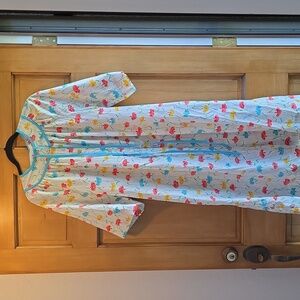 Vintage Floral Nightgown/Housecoat with Multicolor Flowers